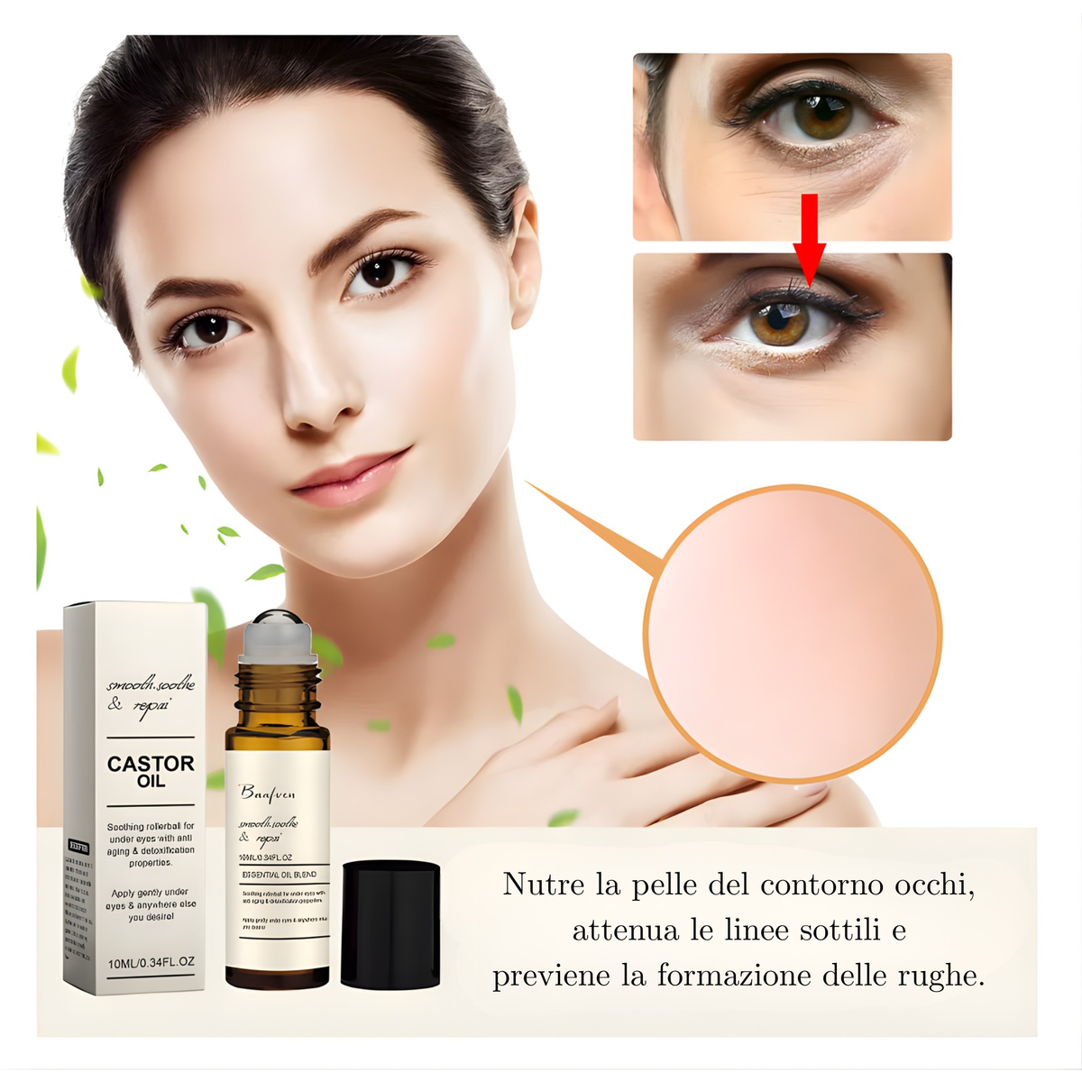 Siero Contorno Occhi all'Olio di Ricino - Effetto Luminosità